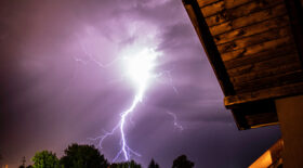Lightning,Storm,Over,A,Residential,Area